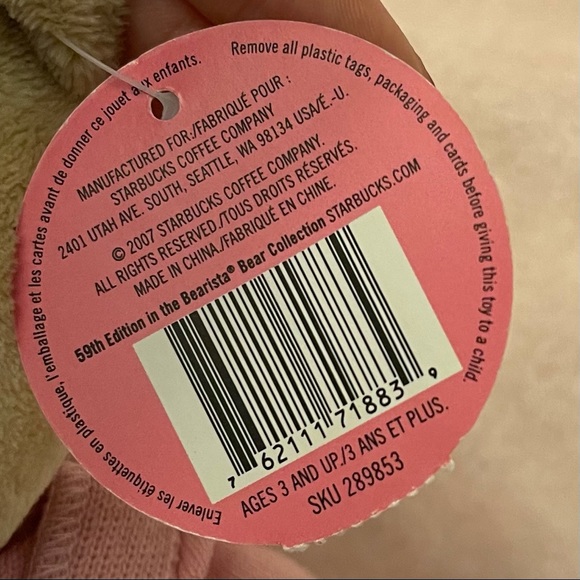 🧸 Limited Ed Starbucks - Vintage 59th Bearista - Picture 2 of 3